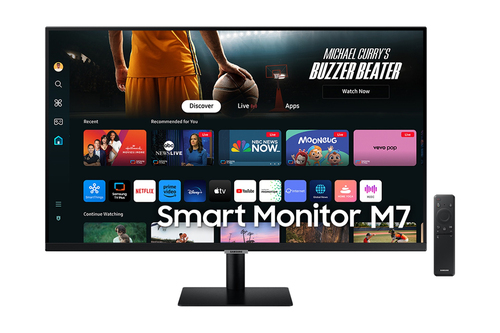 Samsung M70D 32-inch 4K Ultra HD Smart Monitor with 3840 x 2160 resolution in black