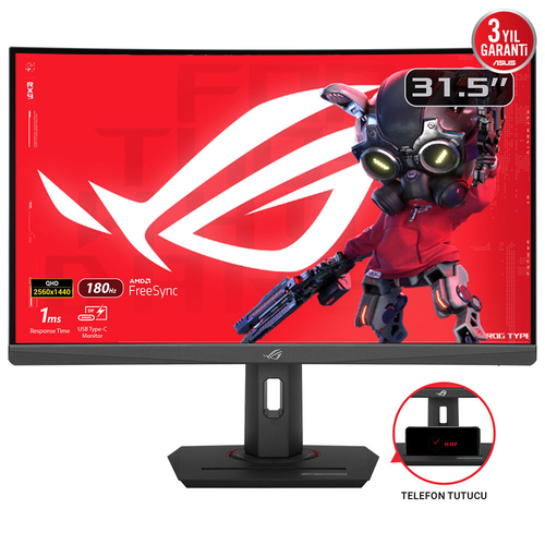ASUS ROG Strix (XG32WCS), 80 cm (31.5"), 2560 x 1440 pixels, QHD, LED, Monitor