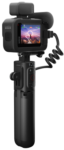 GoPro HERO12 Black attached to chest mount for first person filming