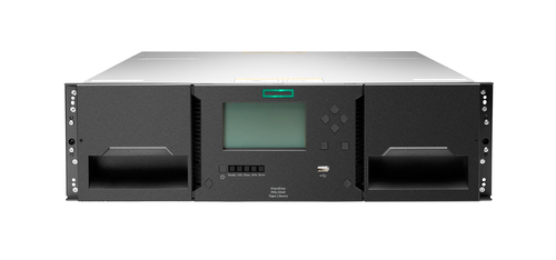 HPE MSL3040 tape library with LTO-9 SAS drive for automated data archiving