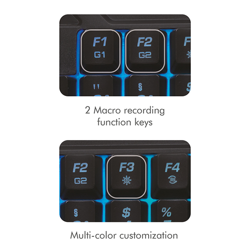 LogiLink ID0181 wired LED keyboard compatible with Windows Mac Linux