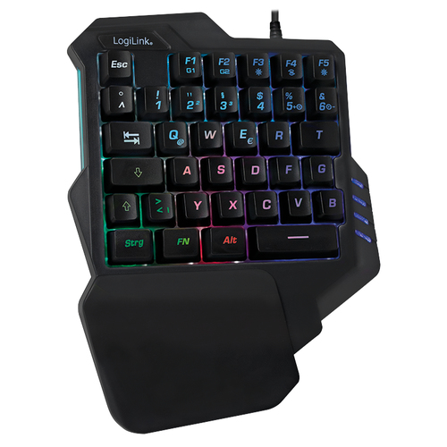 LogiLink ID0181 mini wired gaming keyboard with LED backlight