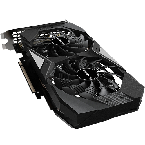 Gigabyte GTX 1660 OC 6G graphics card side profile with WINDFORCE fans