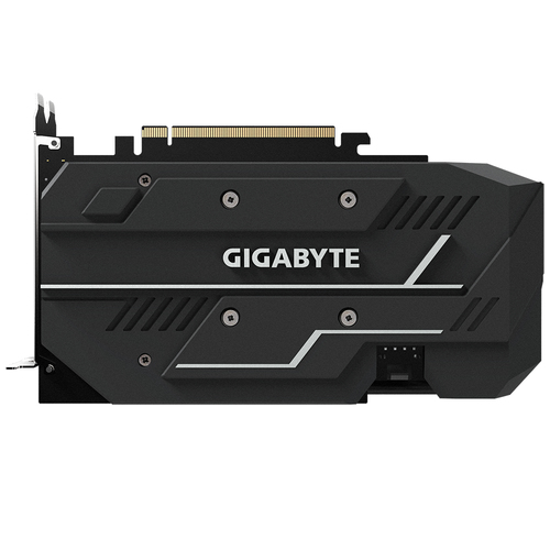 Back of Gigabyte GTX 1660 OC 6G graphics card with protection back plate