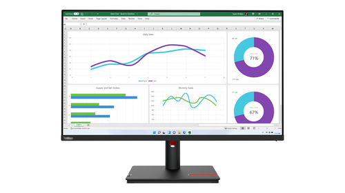 Lenovo ThinkVision T32h-30, 80 cm (31.5"), 2560 x 1440 pixels, QHD, LED Monitor