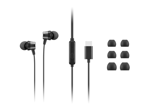Lenovo (4XD1J77351), Wired, 100 - 20000 Hz, Headset/Earphones, Black