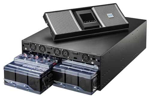 Eaton 9PX8KIRTNG2 UPS battery compartment with sealed lead acid 9 Ah battery