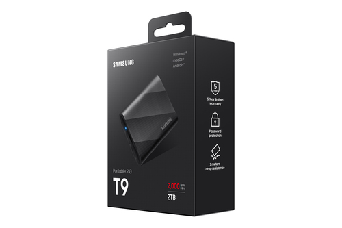 Samsung MU-PG2T0B, 2 TB, USB Type-C, 3.2 Gen 2 (3.1 Gen 2), 2000 MB/s, Black
