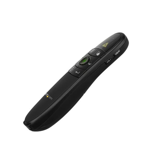StarTech.com Wireless Presentation Remote, Green Laser Pointer USB, 27 m, Black