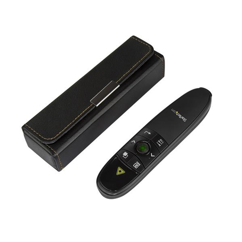 StarTech.com Wireless Presentation Remote, Green Laser Pointer USB, 27 m, Black