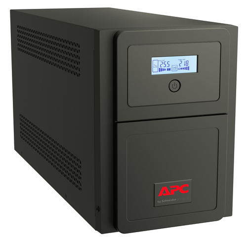 Line interactive APC Easy UPS 750VA showing LCD display and LED indicators