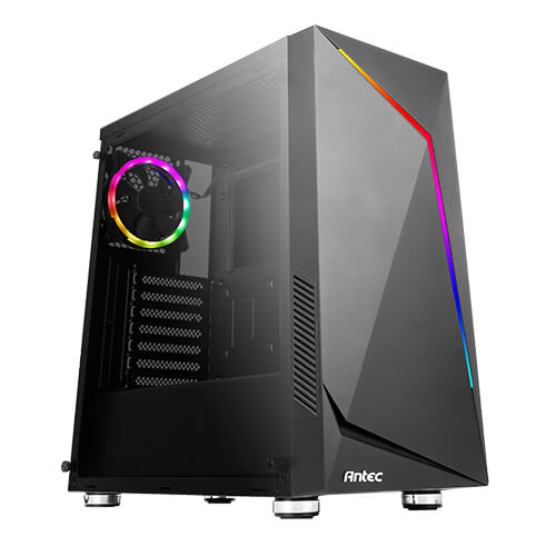 Antec NX300 Black Midi Tower PC Case Tempered Glass RGB Gaming