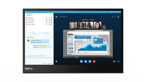 Lenovo ThinkVision M14, 35.6 cm (14"), 1920 x 1080 pixels, Full HD, LED Monitor