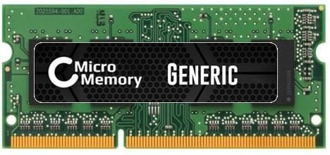 CoreParts MMD2608/2GB, 2 GB, DDR3, 1333 MHz, SO-DIMM RAM, Green