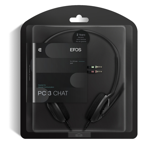 Sennheiser PC 3 CHAT, Wired,  42 - 17000 Hz, Headset/Headphones, Black