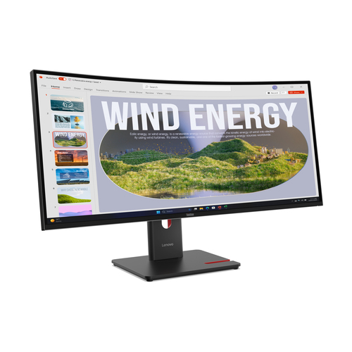 Lenovo ThinkVision T34WD-40 3440x1440 USB-C curved monitor