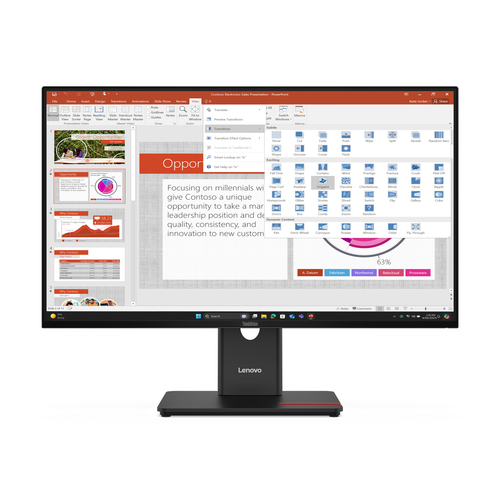 Lenovo ThinkVision T27-40, (27"), 1920 x 1080 pixels, Full HD, LED Monitor