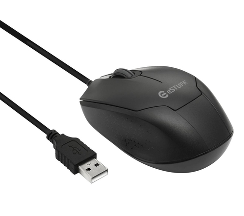 eSTUFF (GLB213002), Ambidextrous, Optical, USB Type-A, 1200 DPI, Mouse