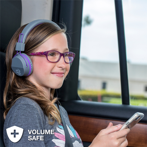 JLab JBuddies Kids Wireless Headphone/Headphones, Music, Blue, Graphite