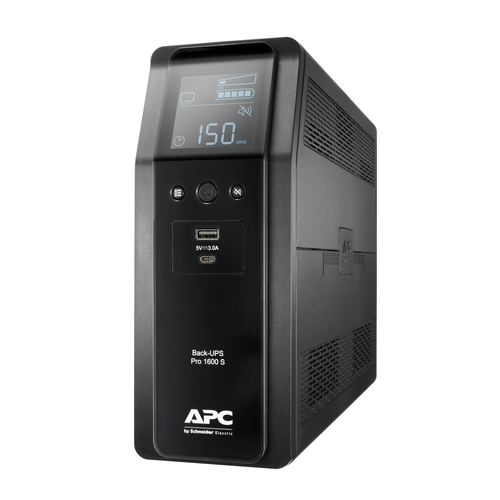 APC Back UPS Pro 1600VA UPS with USB Type A and Type C ports