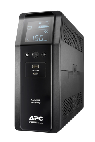 APC Back UPS Pro 1600VA surge protection UPS rear angle
