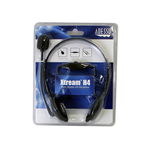Adesso (Xtream H4 ), Wired, 20 - 20000 Hz, Headset/Headphones, Black