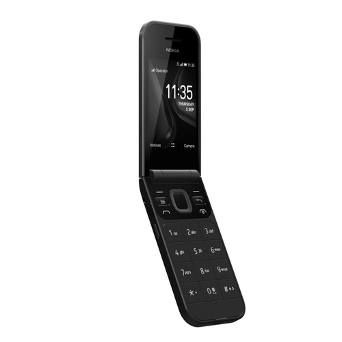Nokia 2720 Flip, 2.8", 2MP, 1500mAh, 4G Feature Phone with Single-SIM, Black