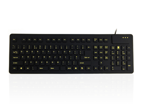 Accuratus WP127 V2 full-size wired keyboard top view black