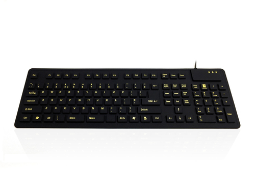 Accuratus WP127 V2 full-size silicone keyboard USB PS/2 black