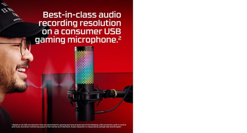 HyperX QuadCast 2 S USB Table Microphone 20–20000 Hz Black Wired