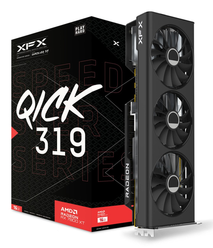 XFX Speedster QICK 319 Core Edition, Radeon RX 7800 XT, 16GB GDDR6, PCI Express 4.0, 3 fans Graphics Card