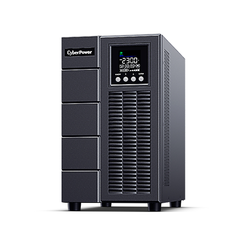 Rear panel of CyberPower OLS3000EA 2700W UPS with C13 and C19 outlets