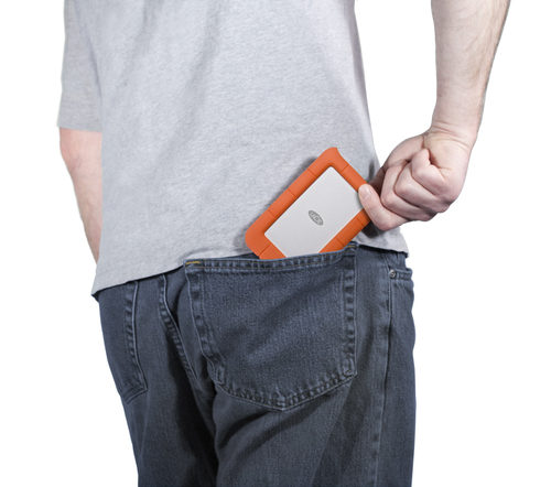 LaCie Rugged 2TB External SSD USB-C 3.2 Gen 2, Orange, Portable Durable Drive