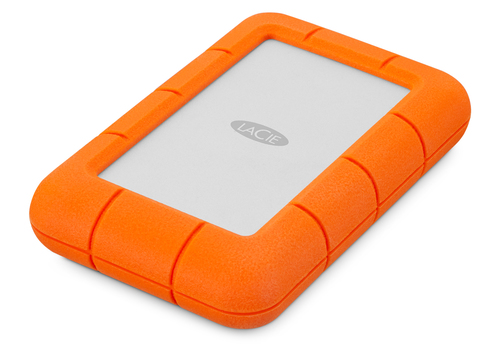 LaCie Rugged 2TB External SSD USB-C 3.2 Gen 2, Orange, Portable Durable Drive