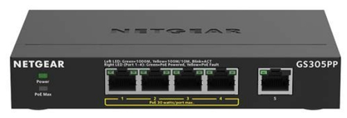 NETGEAR (GS305PP-100UKS), Gigabit PoE, Unmanaged Network Switch
