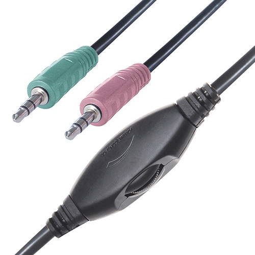 connektgear HP512 Stereo with Boom Mic & Volume Control, Wired Headset/Headphone