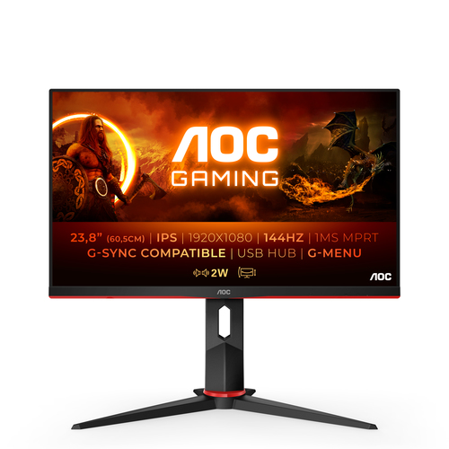 AOC G2 24G2U/BK, 23.8", 1920 x 1080 pixels, Full HD, LED Monitor