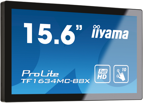 iiyama ProLite TF1634MC-B8X, 1920 x 1080 pixels 25 ms Full HD 15.6" LED Monitor