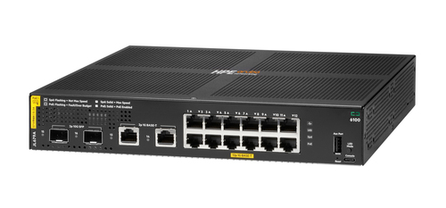HPE Aruba Networking CX 6100, 12G Class4 PoE 2G/2SFP+ 139W, L3, Switch Managed