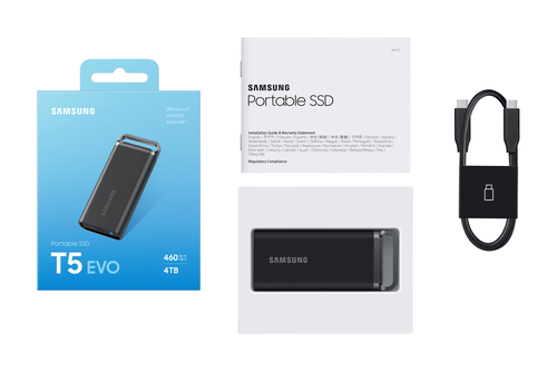 Samsung MU-PH4T0S 4TB USB 3.2 Gen1 External SSD – 460MB/s, Portable, Black