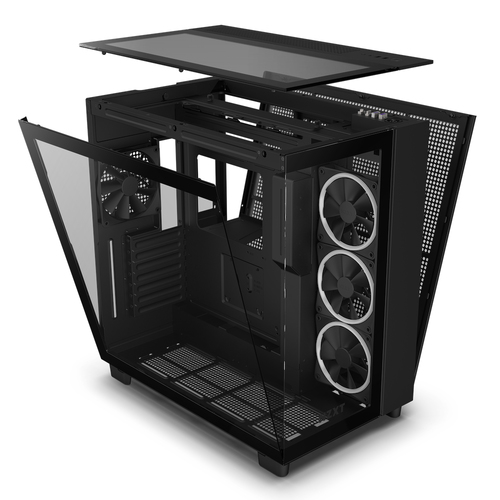 NZXT H9 Elite, Stainless steel, Tempered glass Midi Tower Case