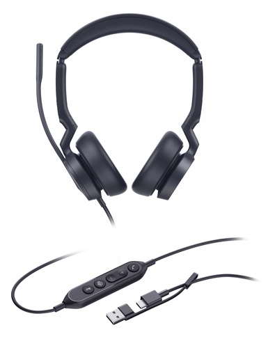 Yealink UH46 Dual Teams  Headset/Headphones, Wired, Office/Call center, Black