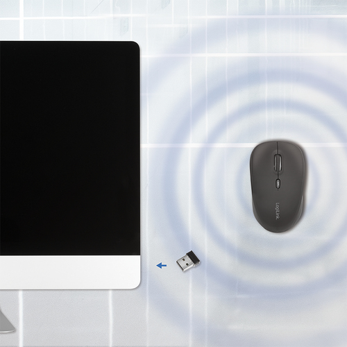 LogiLink (ID0193), Right-hand, Optical, RF Wireless, 1600 DPI, Mouse