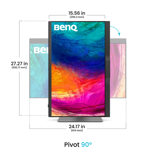 BenQ PD2770U 27 inch monitor photo used for graphic design and studio work
