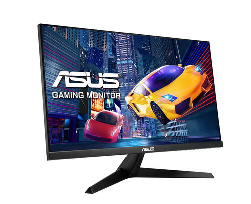 ASUS EyeCare VY249HGR monitor angled view highlighting flat screen design