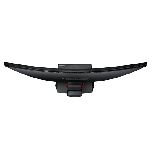 Gaming setup with ASUS TUF VG27VQ 27 inch monitor showing gameplay