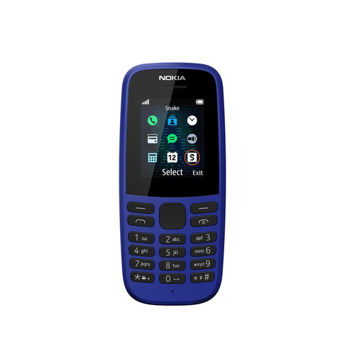 Nokia 105 (2019), 1.8", Single SIM, 800mAh,Bar, Mobile Phone, Blue