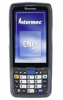 Intermec CN51 handheld mobile computer black front view
