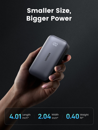 Ugreen 10000mAh Mini Powerbank Quick Charging 30W, Grey