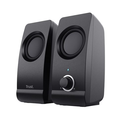 Trust Remo 2.0 Speakers, 1-way, 2.0 channels, Wired, 8 W, Black